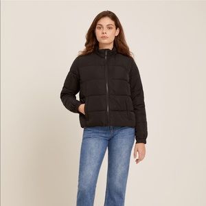 Frank and Oak skyline puffer w stashable hood